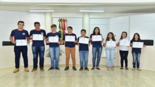 Diplomação vereadores mirins Diplomação vereadores mirins